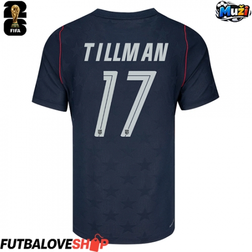 Dres Spojené štáty Malik Tillman #17 Preč MS 2026 Krátky Rukáv